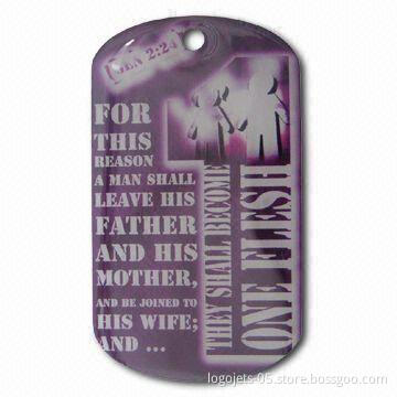 Dog Tag, Made of 1.5mm Thick Aluminum, Customized Sizes and Designs are Accepted
